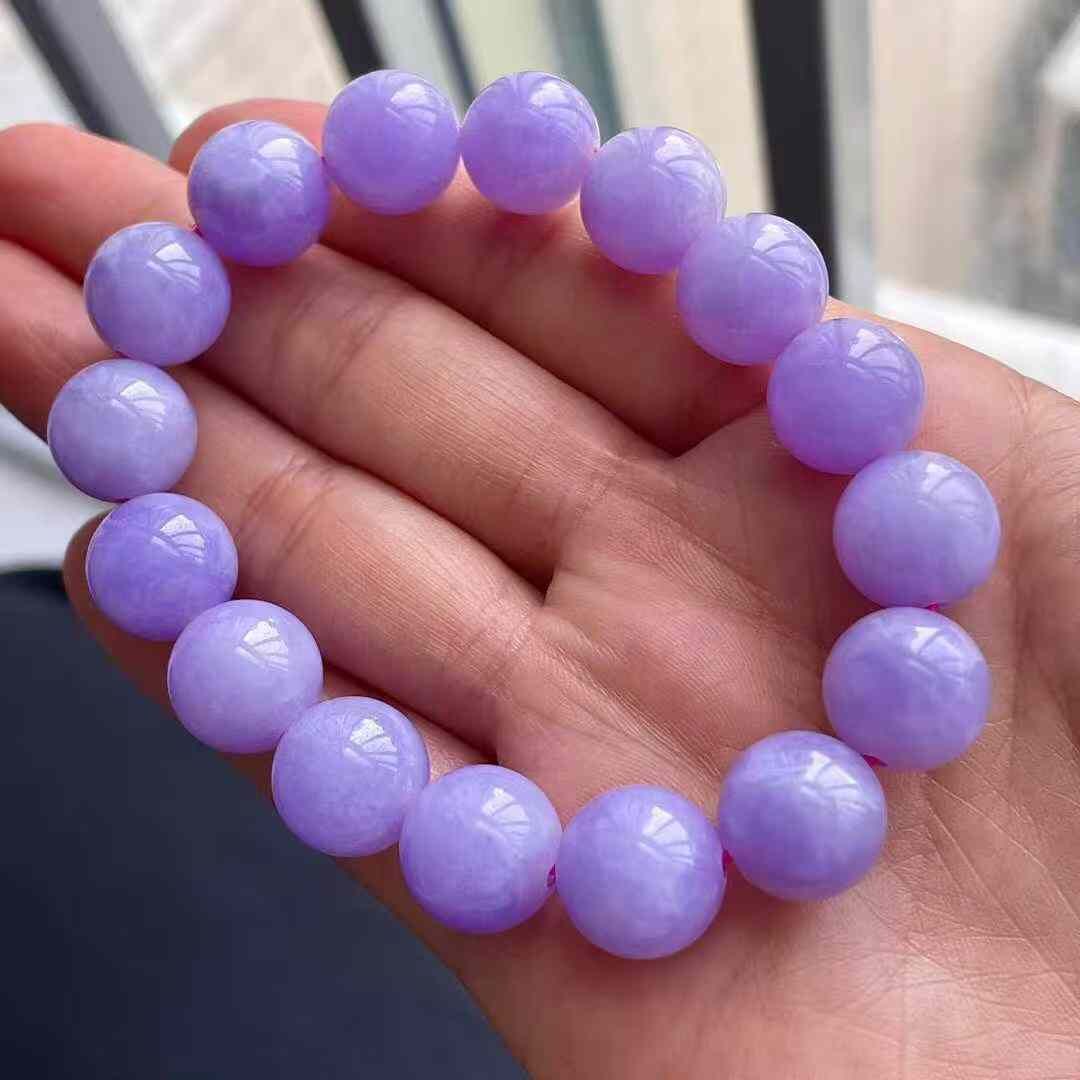 3165554 翡翠冰種紫羅蘭手串 (11.8mm直徑)
