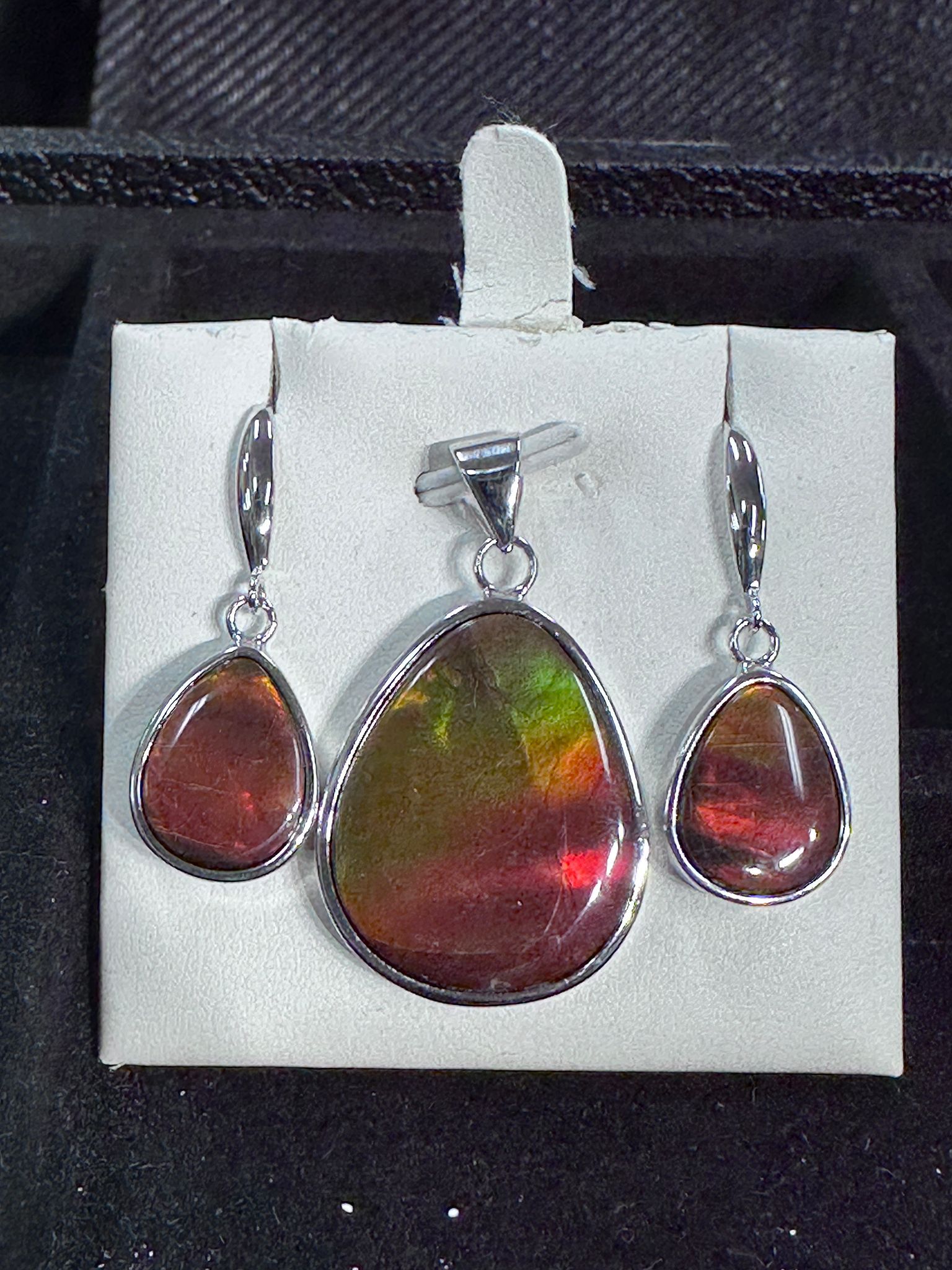 RX01 加拿大斑彩 吊咀耳環套裝1