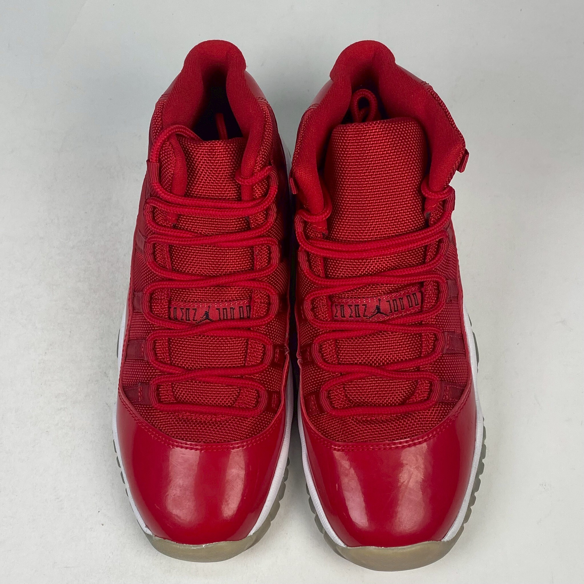 兩腳大底泛黃&鞋面氧化 378038-623 5.5Y Air Jordan 11 Retro GS Win Like 96 聖誕紅 女鞋