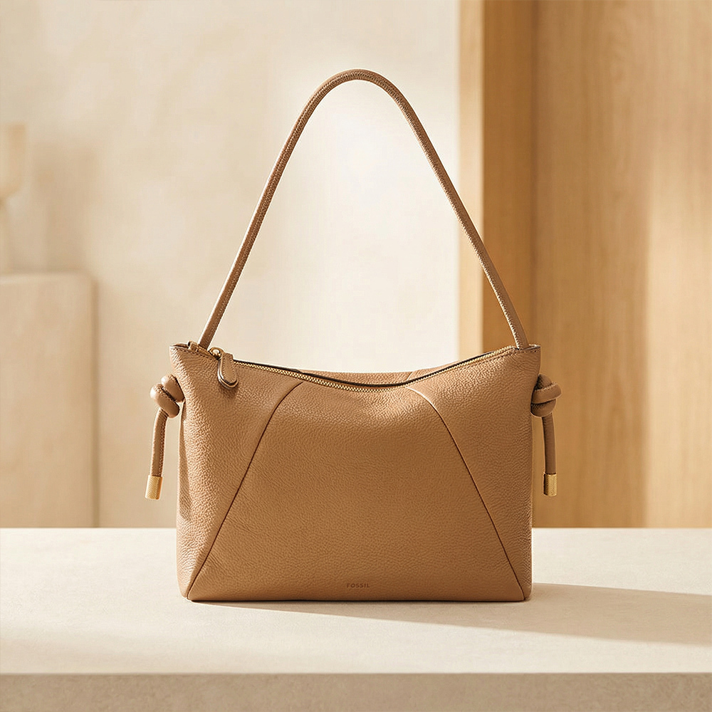 Willa 真皮肩背包-棕色 ZB11119272