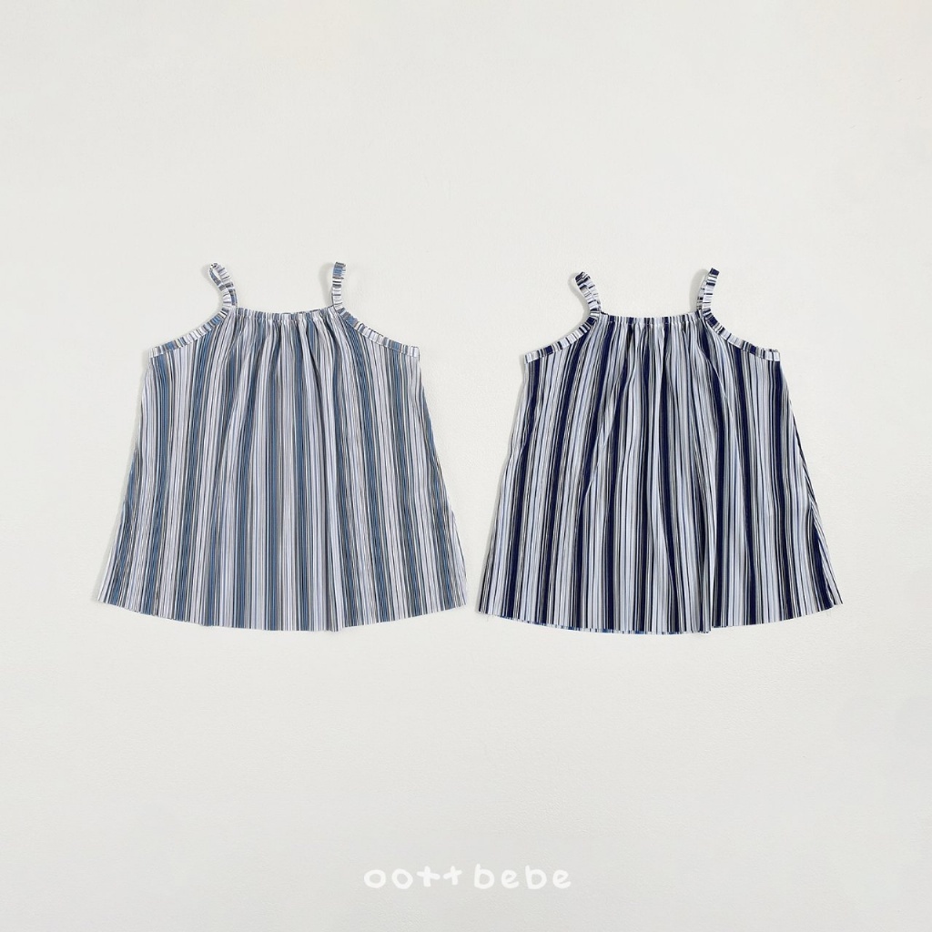 韓國🇰🇷OOTTBEBE 海洋百褶吊帶裙(XS-XL)