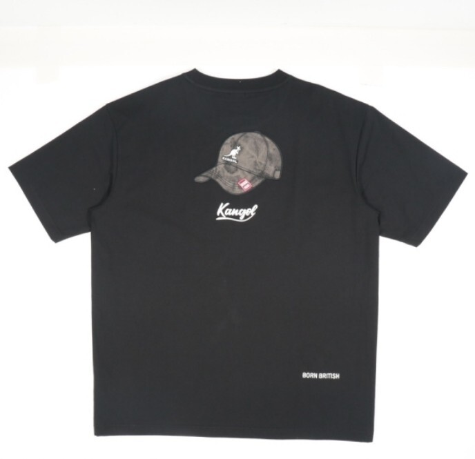 KANGOL 短T 黑色 後背貼布 棒球帽 短袖 中性 6525101720