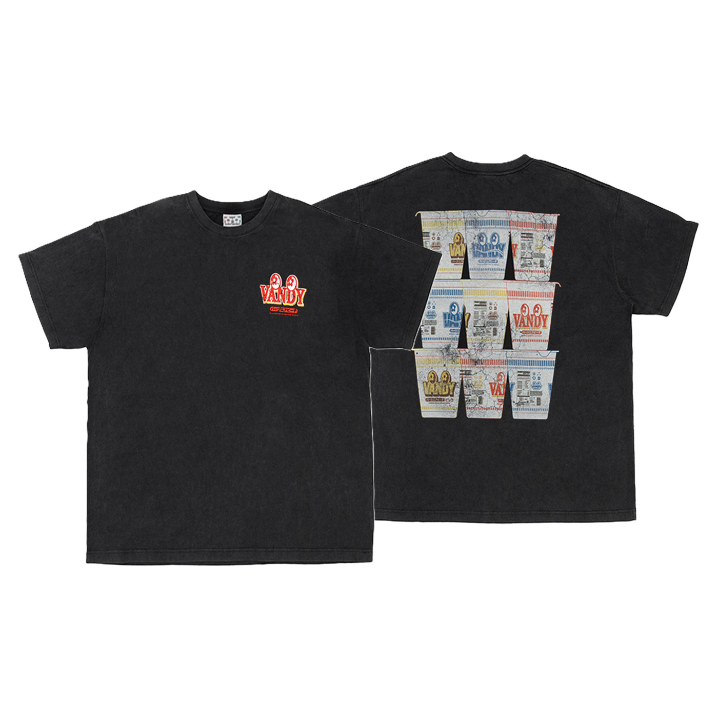 VANDYTHEPINK® CUP NOODLE EYE LOGO TEE 黑色 杯麵 眼睛 印花 短T【VD1089-100】