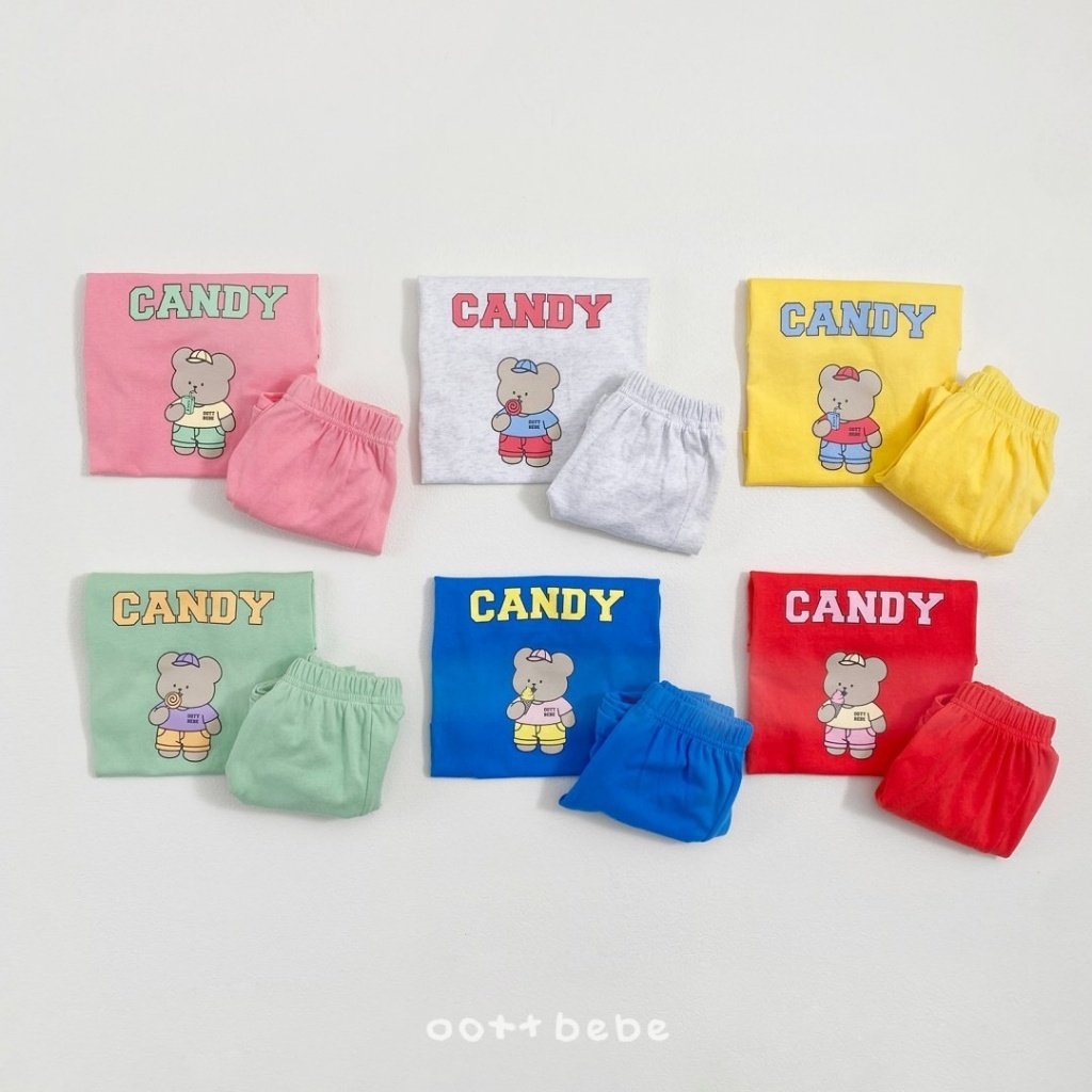 韓國🇰🇷OOTTBEBE 亮眼繽紛熊熊套裝(XS-XL)