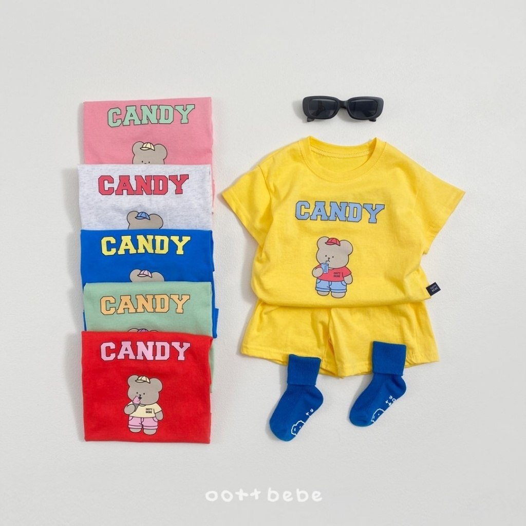 韓國🇰🇷OOTTBEBE 亮眼繽紛熊熊套裝(XS-XL)