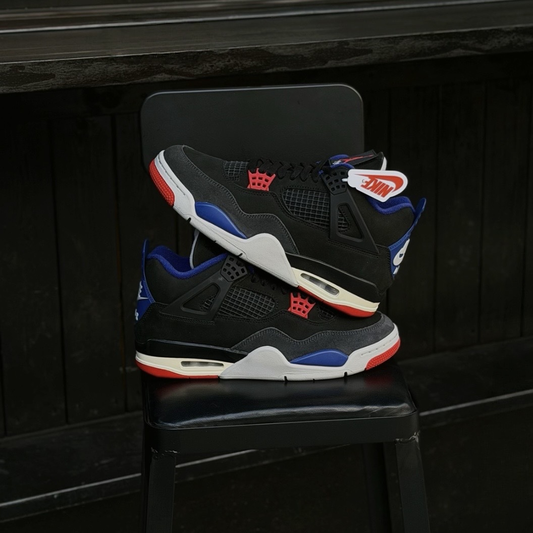 NIKE AIR JORDAN 4 RETRO"RARE AIR" 黑藍紅 籃球鞋 喬丹 FV5029-003