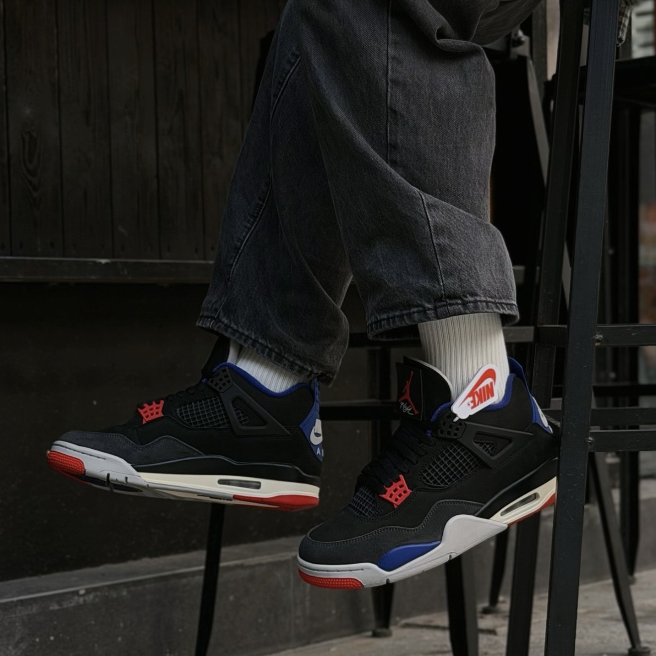 NIKE AIR JORDAN 4 RETRO"RARE AIR" 黑藍紅 籃球鞋 喬丹 FV5029-003