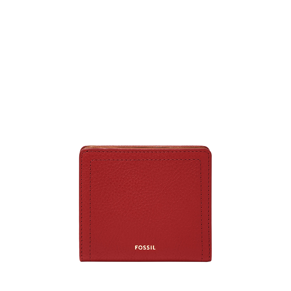 Logan 真皮RFID防盜短夾-石榴紅色 SL7829611