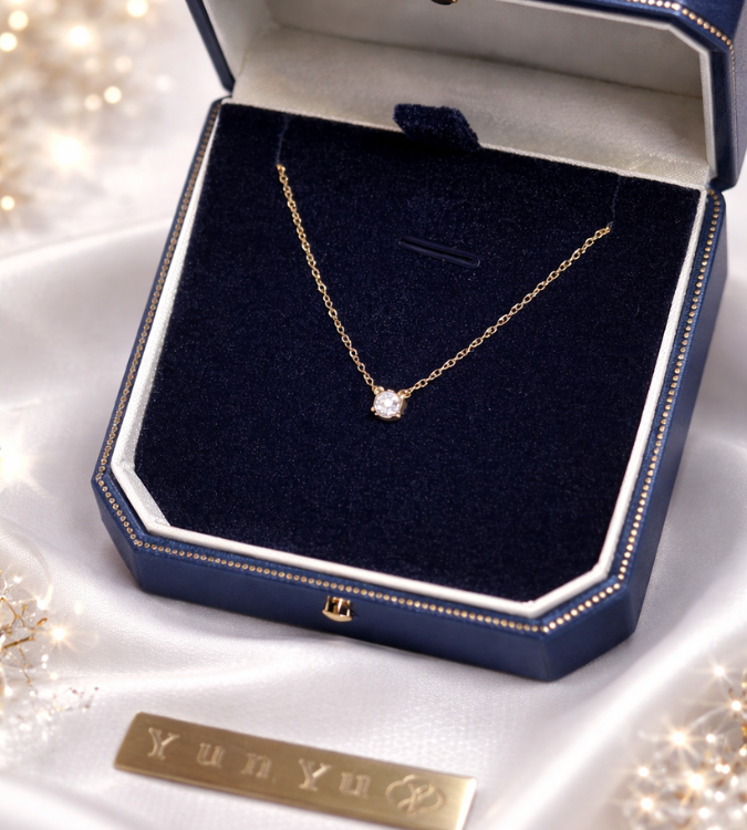 單鑽鎖骨項鍊