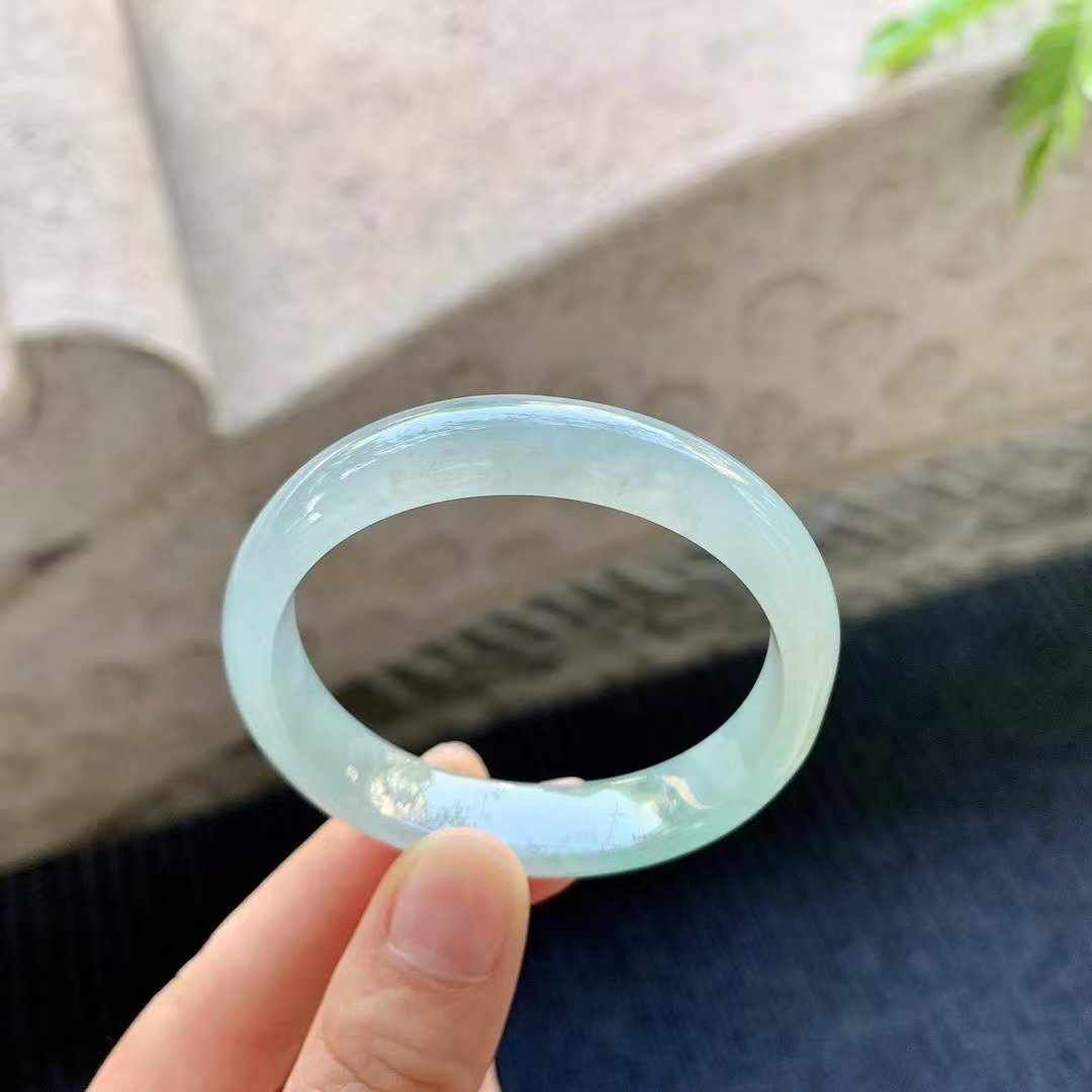 翡翠冰糯晴底貴妃手鐲,天然翡翠A玉, 緬甸玉, Jade, Jadeite