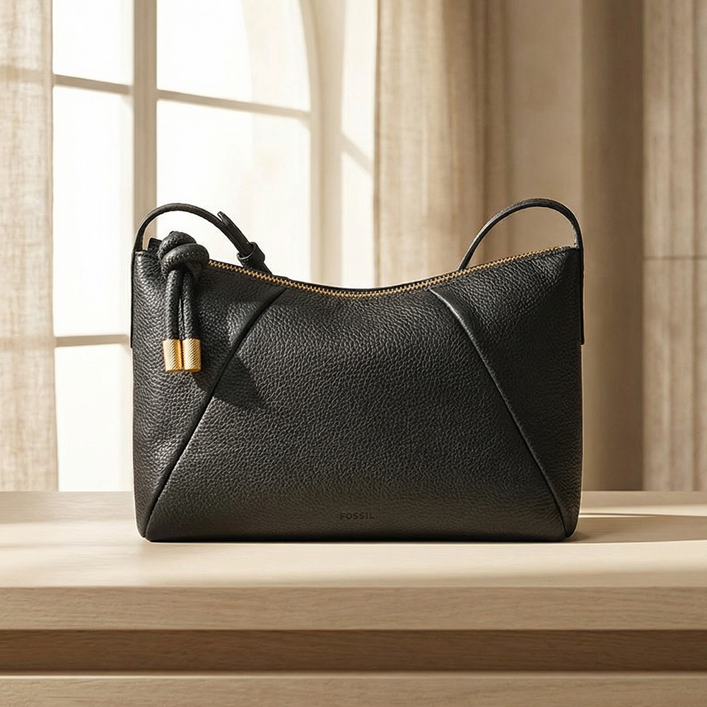 Willa 真皮斜背包-黑色 ZB11172001