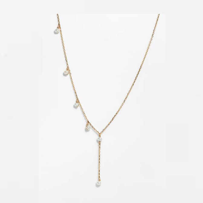 1YA0326-352 [YAY PARIS] Adélie Necklace 18K Gold Cultured Pearl #520cradeJ01 (EU)