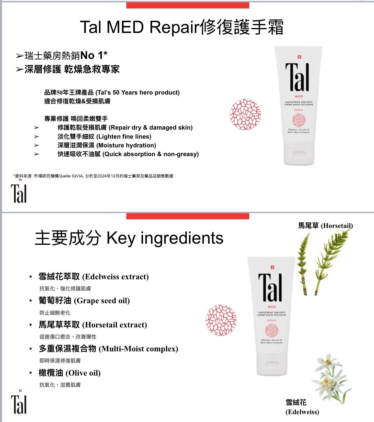 Tal Med 修復護手霜75ml ～154BL