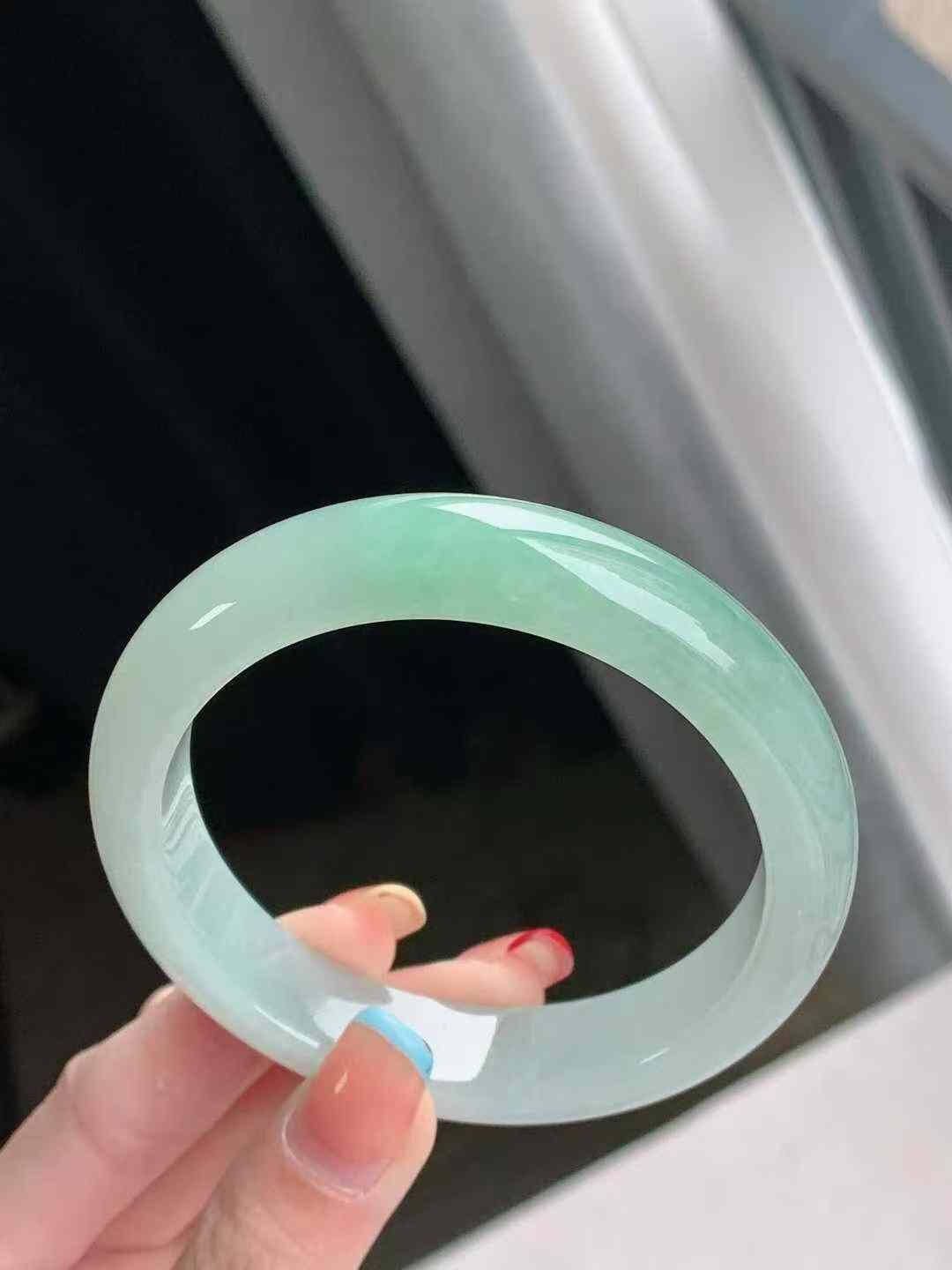 3165648 56.6mm翡翠冰晴綠正圈手鐲 (56-58)