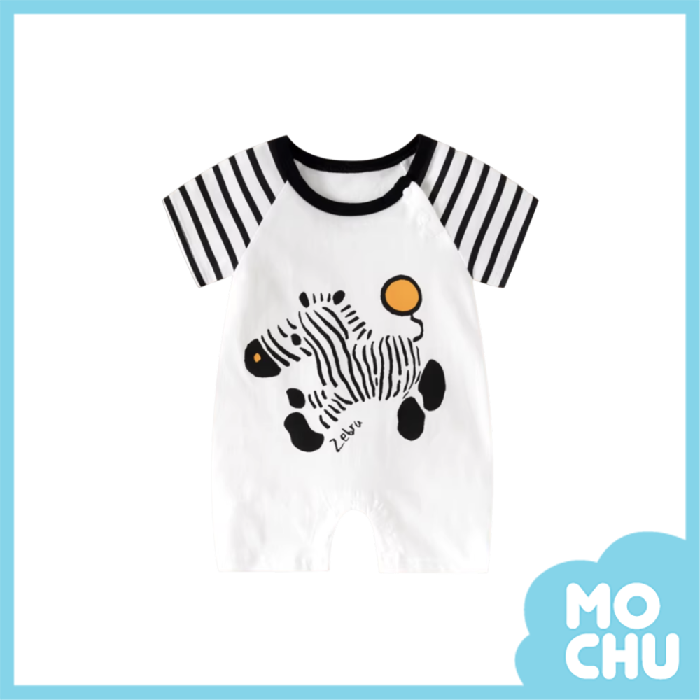 小斑馬短袖連身衣
