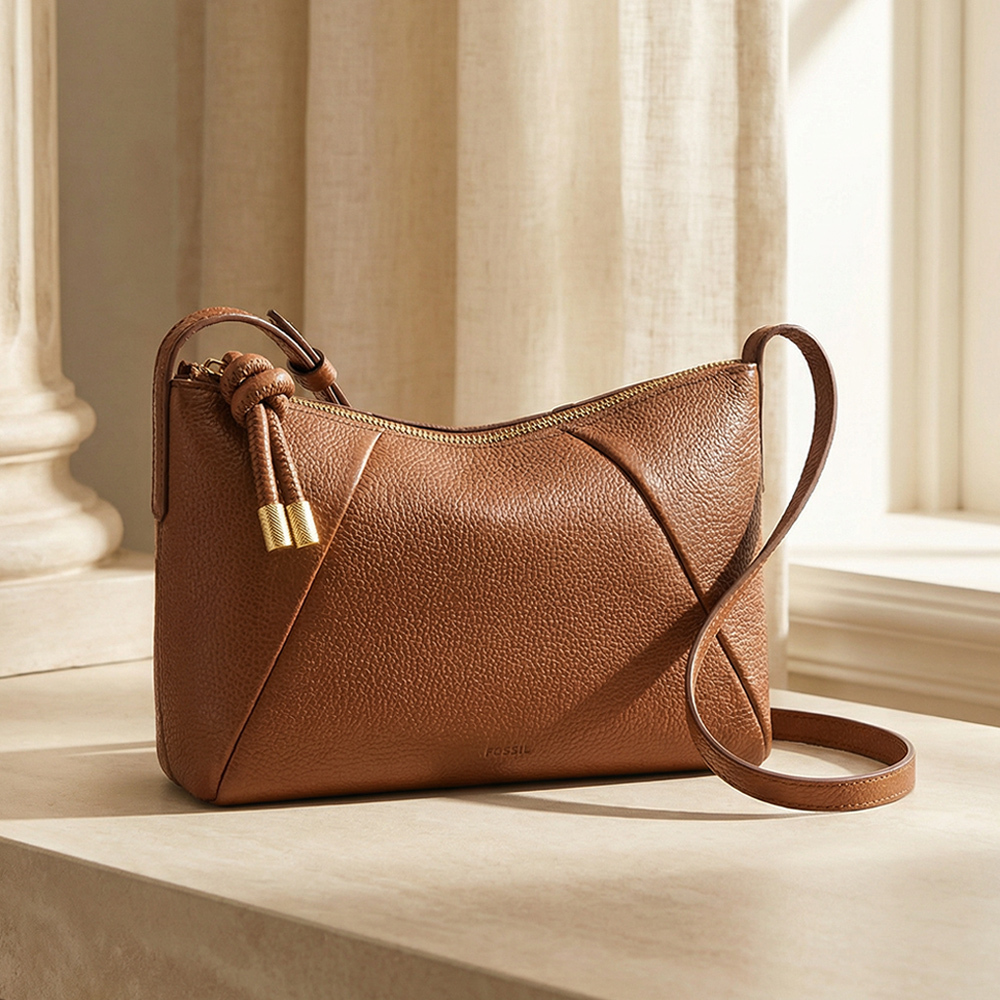 Willa 真皮斜背包-咖啡色 ZB11172200