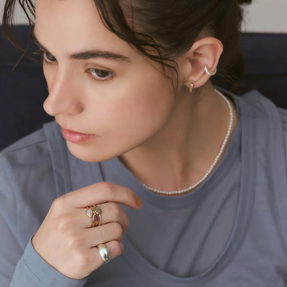 [連線優惠] agete 銀拉長石戒指