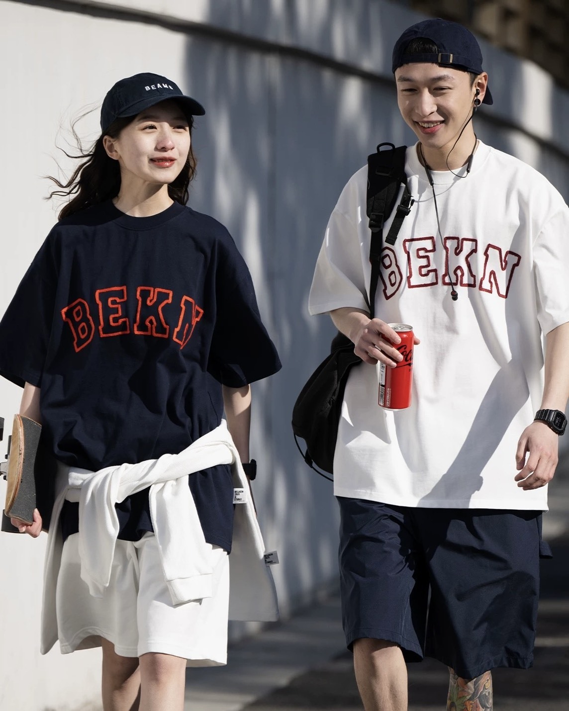 #預購 BELLKENIDEA 23SS 純棉簡約 寬鬆廓形 重磅毛線繡 短踢 三色