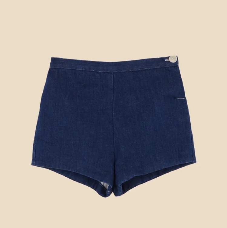 BIRINIT PETIT 側釦牛仔短褲 Denim shorts girl