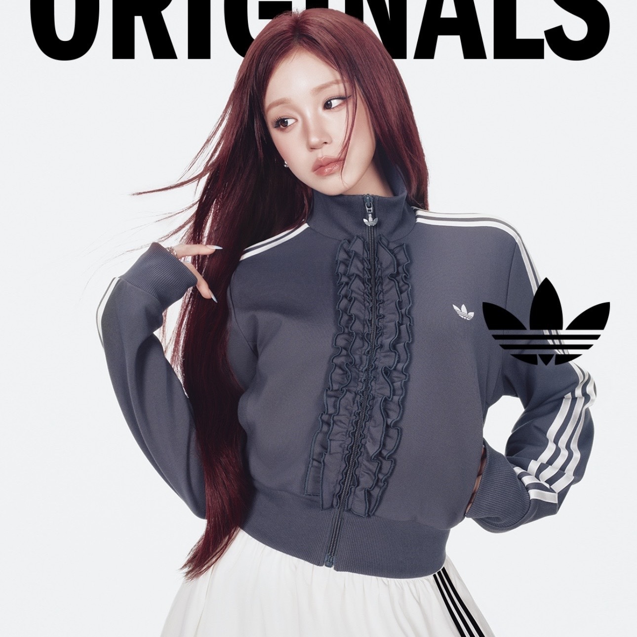 ADIDAS ORIGINALS RUFFLE 荷葉邊 短版外套 宋雨琦同款 KU9387/KU9388