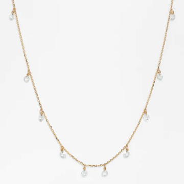 1YA0326-356 [YAY PARIS] Eloise Necklace 18K Gold White Diamond #500ineloJ54 (EU)