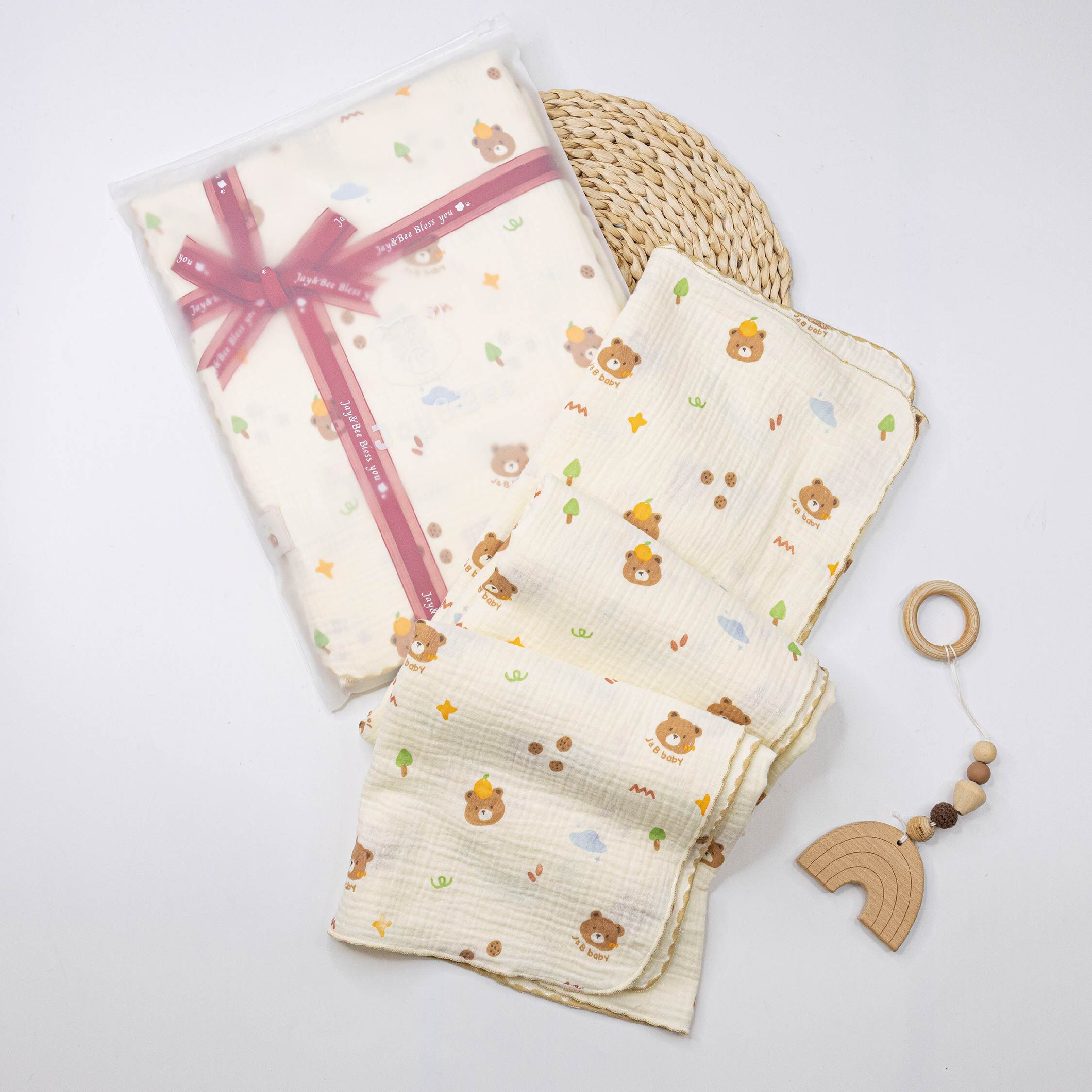 【JB0457】MIT捷比小熊純棉泡泡紗雙面蓋被