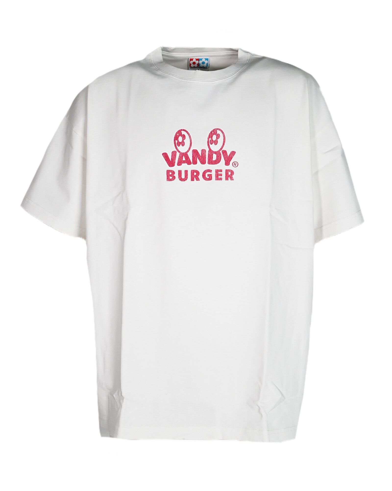 VANDYTHEPINK® BURGER MENU EYE LOGO TEE 白色 漢堡菜單 眼睛 印花 短T【VD1091-101】