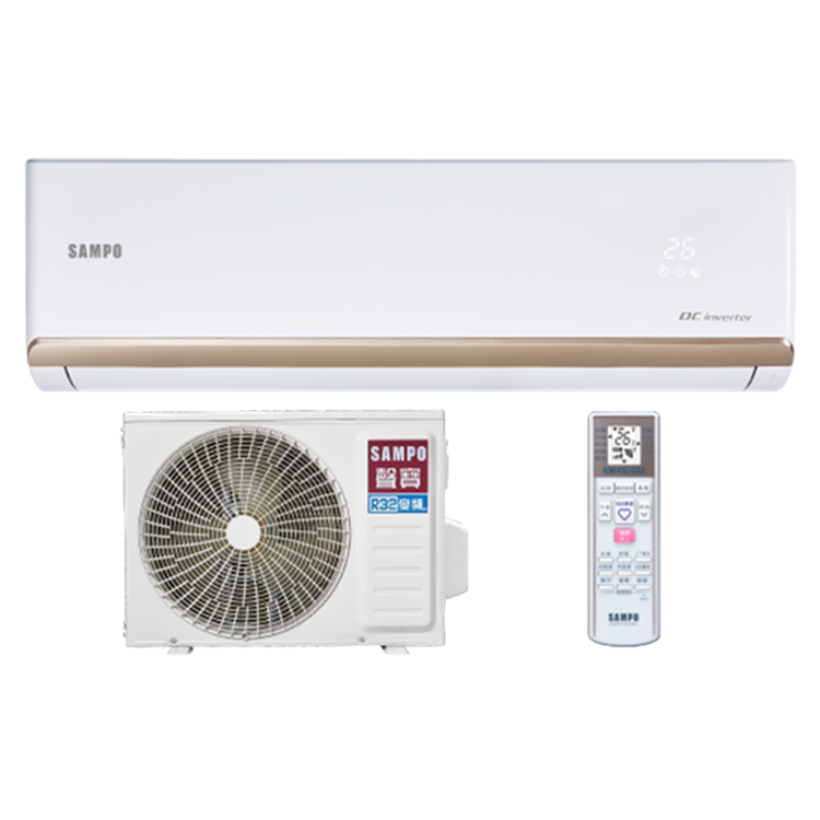 SAMPO 聲寶 10-12坪 時尚NF系列 變頻(冷暖)一對一冷氣(AU-NF72DC+AM-NF72DC)