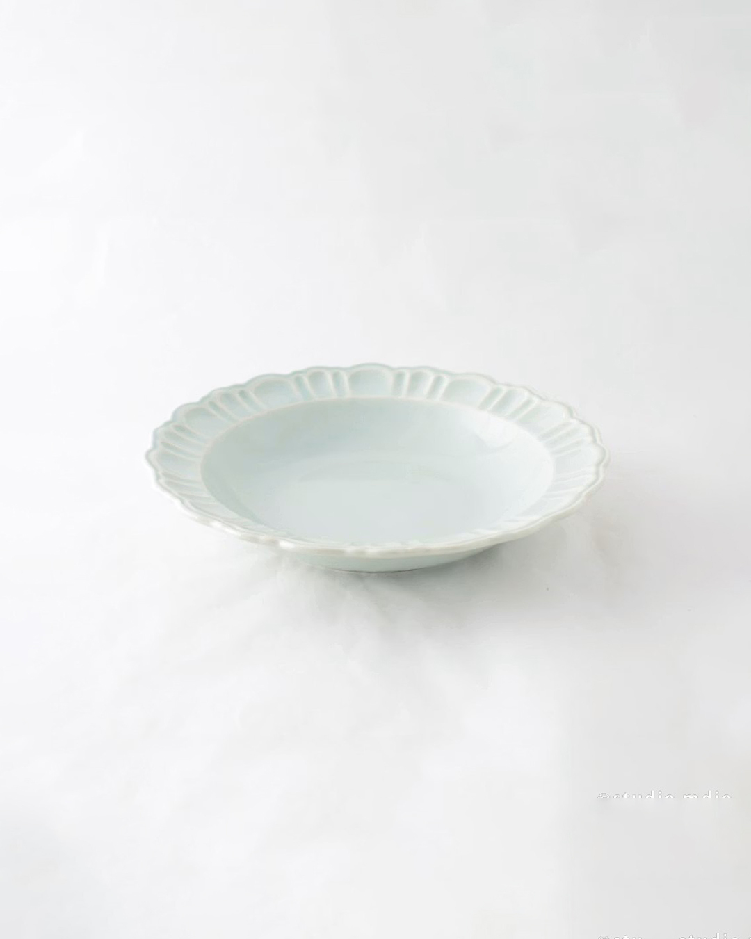 Pomponner 21cm浮雕深碟 淡綠｜studio m'