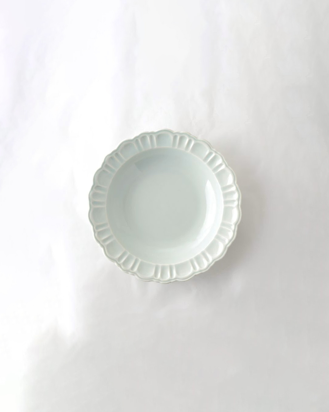 Pomponner 21cm浮雕深碟 淡綠｜studio m'