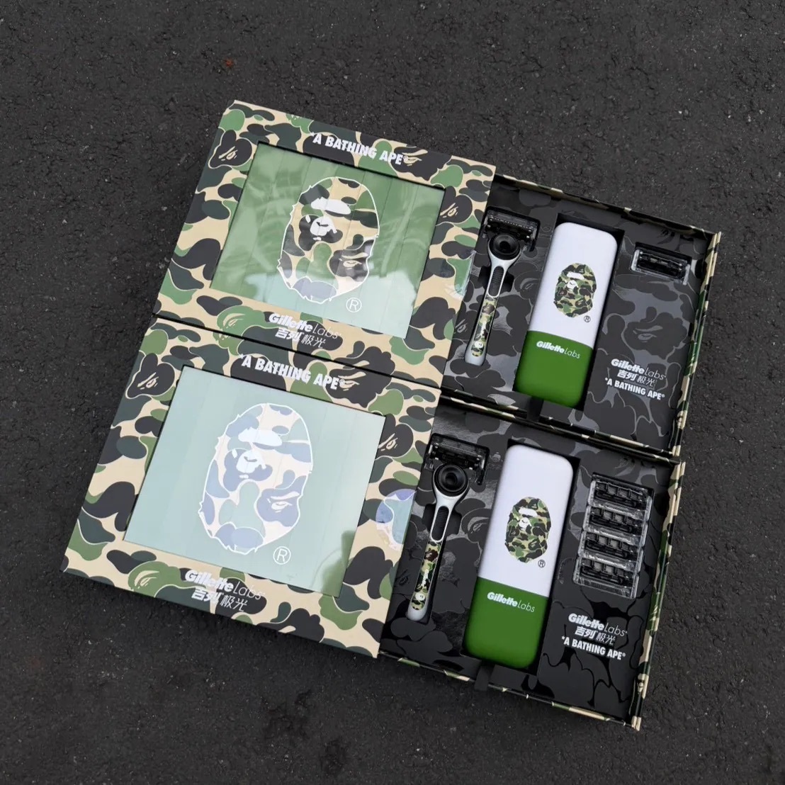 Bape x Gillette吉列極光聯名限定 刮鬍刀 禮盒組 BapeShaber