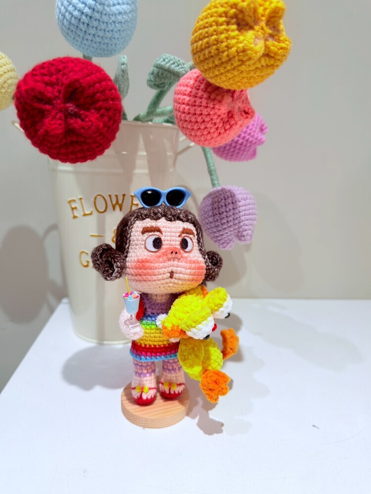 預購017-七彩洋裝醜娃吊飾『約13cm』『預購時間45-90天』