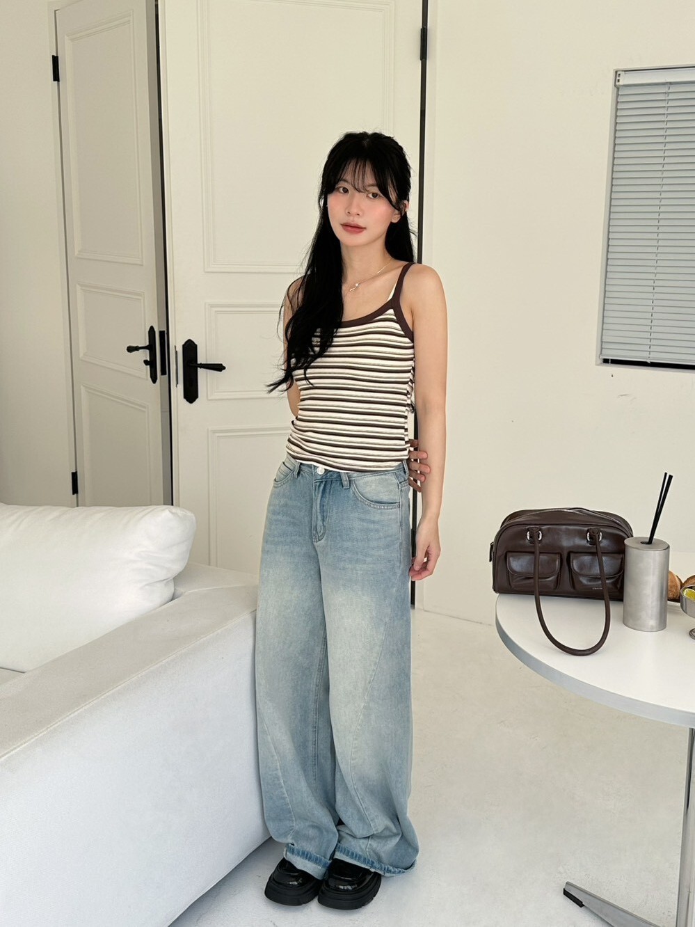 春の衣櫃首推 下反折車線牛仔褲