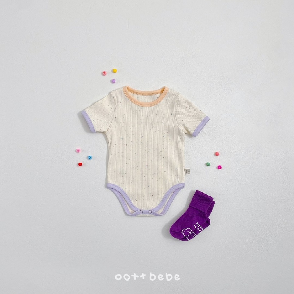 韓國🇰🇷OOTTBEBE 彩棉撞色滾邊包屁衣(BS-BM)
