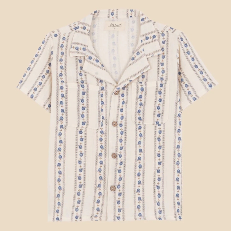BIRINIT PETIT 小藍花襯衫 Sariñena lapels shirt boy