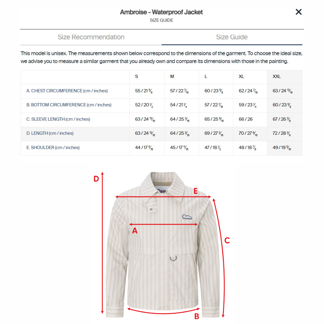 1FL0401-150 [FLOTTE] Ambroise - Waterproof Jacket Oxford Beige #26001 (EU)