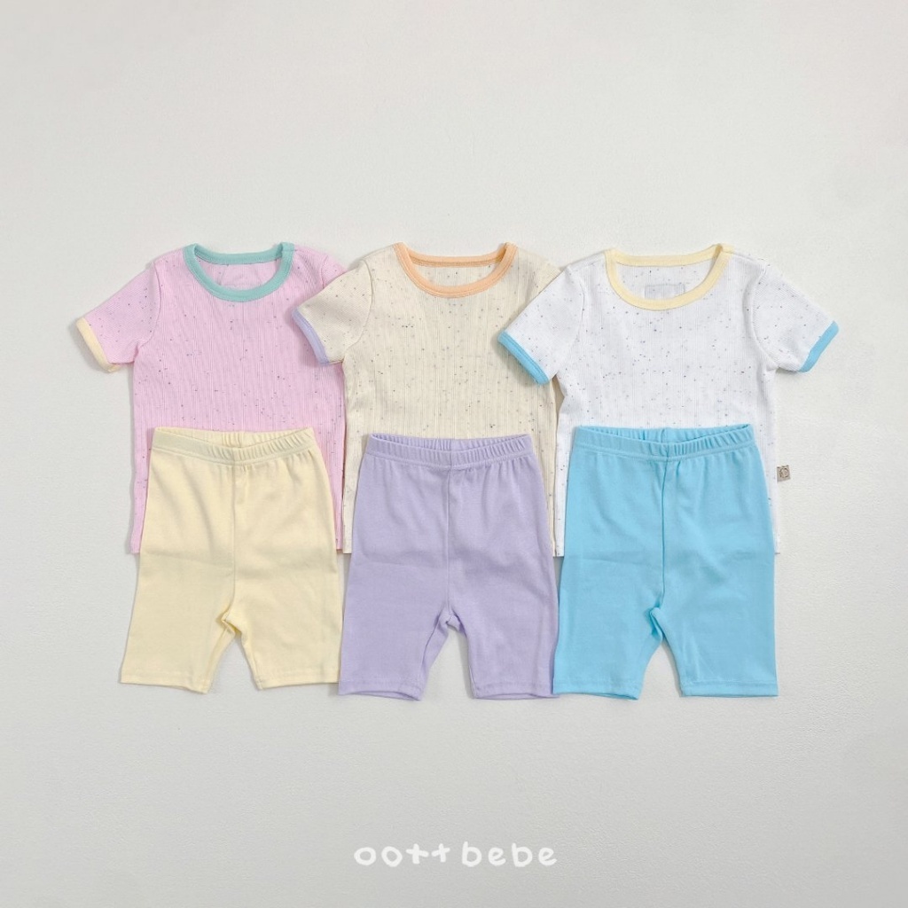 韓國🇰🇷OOTTBEBE 彩棉撞色滾邊家居服(XS-XL)
