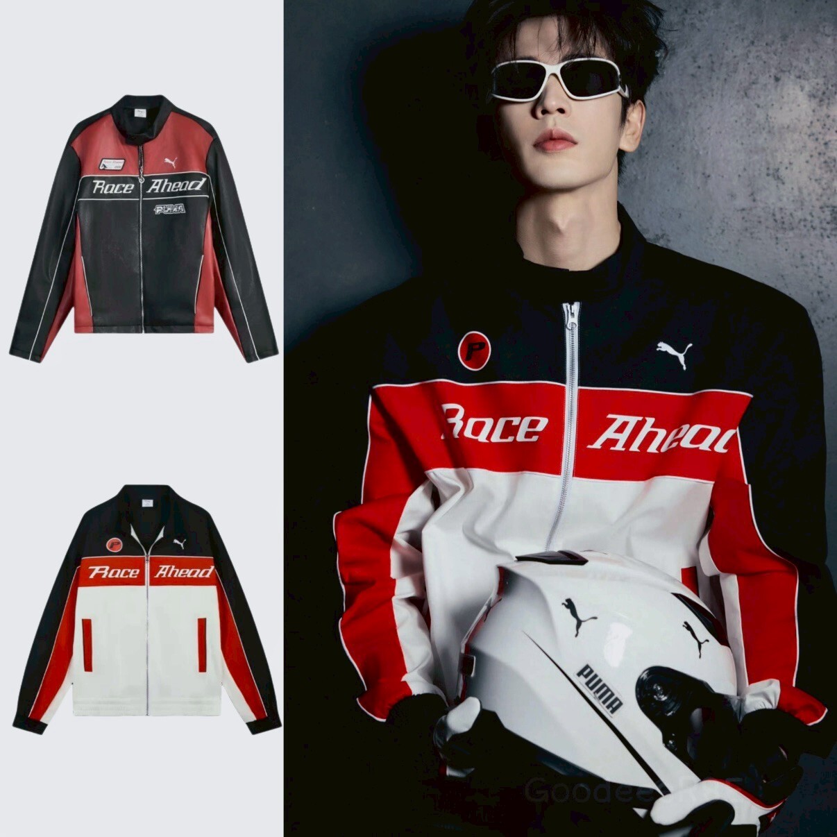 【Luxury】 PUMA彪馬 張凌赫同款PUMA賽車外套 FW25 RACE AHEAD PU JKT CNY 馬年限定 彪足馬力 撞色賽車風立領拉鍊長袖 夾克 男女同款