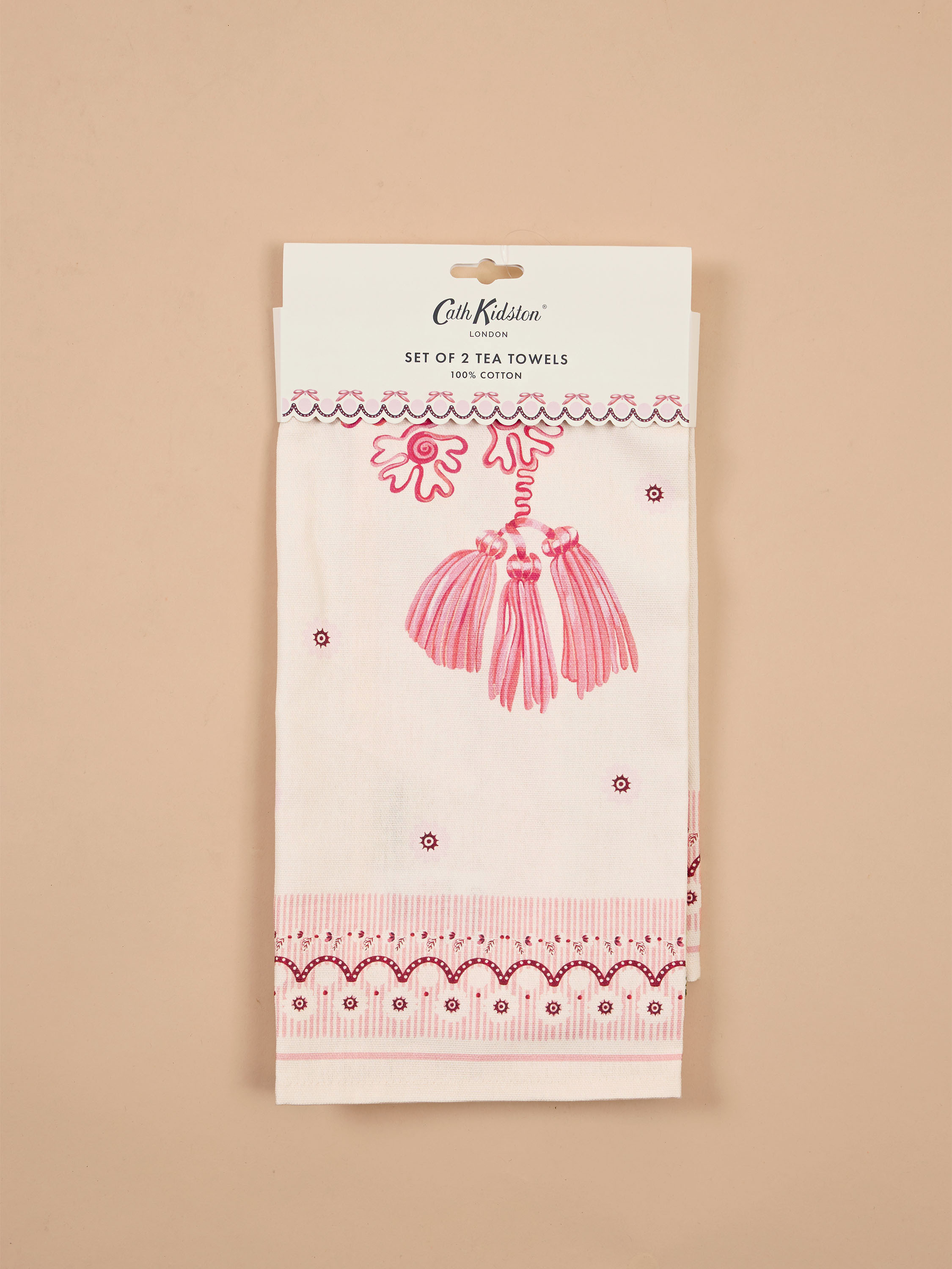 Spitalfields Silk 兩入組品牌茶巾