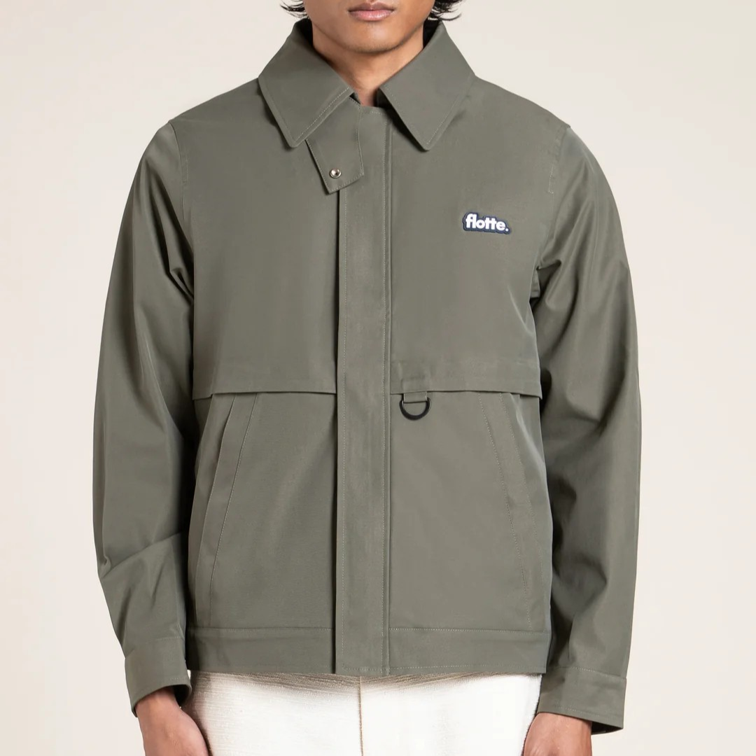 1FL0401-008 [FLOTTE] Ambroise - Waterproof Jacket Khaki #26001 (EU)