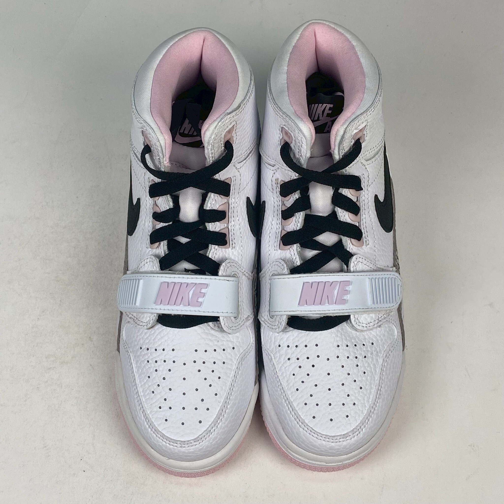 左右腳前頭發黃,左右腳中底為泛黃 378038-123/4.5Y Air Jordan Legacy 312 Low GS '' Pink '' 豹紋 粉色 女款