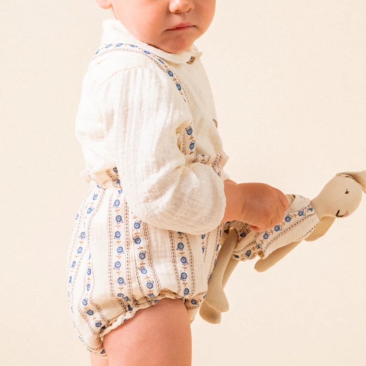 BIRINIT PETIT 小藍花吊帶包屁衣 Sariñena straps bloomer baby
