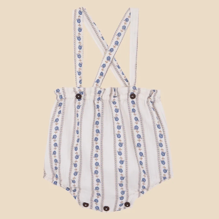 BIRINIT PETIT 小藍花吊帶包屁衣 Sariñena straps bloomer baby