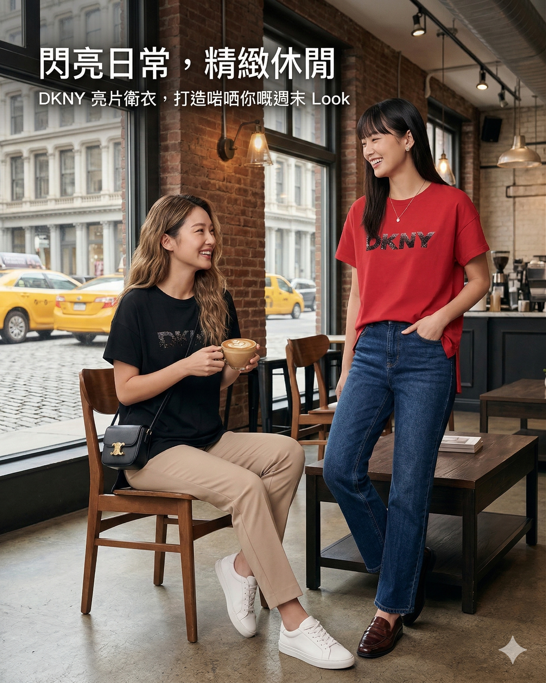 【預購】DKNY SPORT H033121 女裝漸變 Logo 運動 Tee