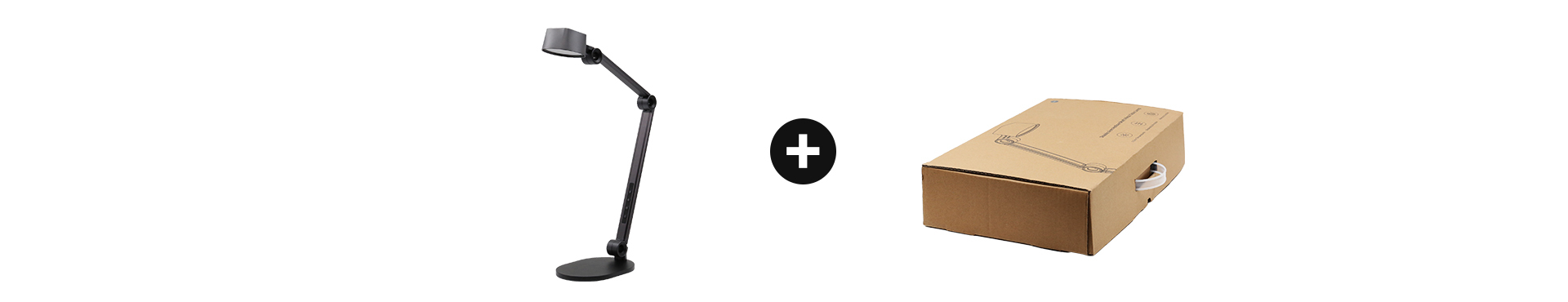 光敘極簡雙臂檯燈包裝配件圖