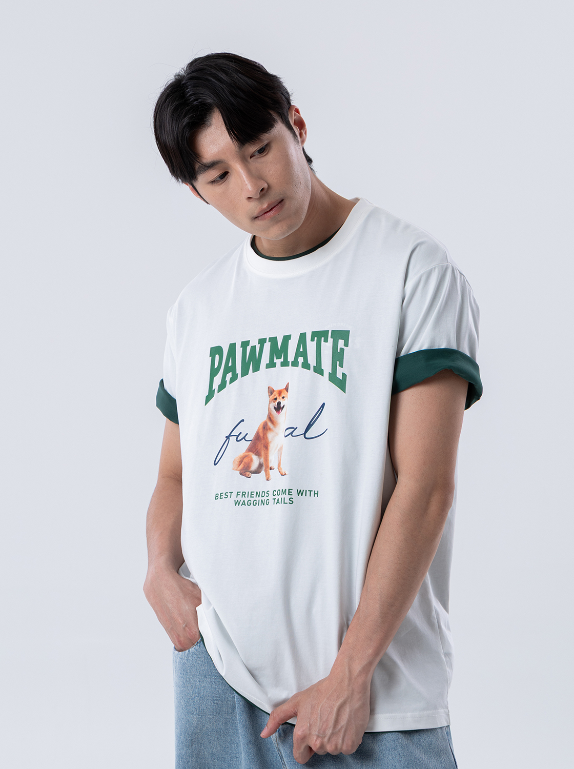 狗狗好夥伴印花TEE