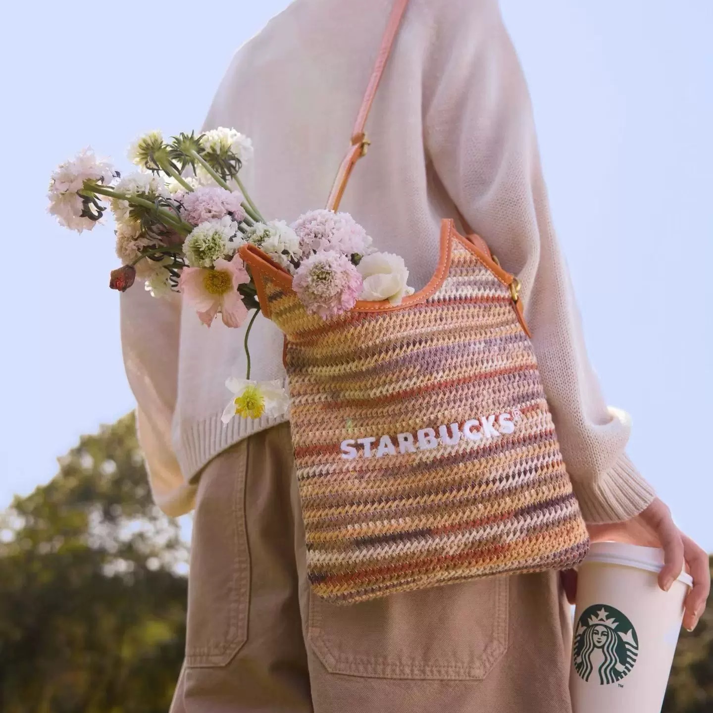 <海外限定> Starbucks 星巴克 miumiu風 小編織包