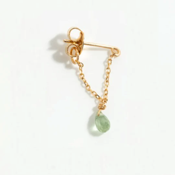 1YA0326-375 [YAY PARIS] Mia Earring 18K Gold Light Green Sapphire #302pdesJ120 (EU)