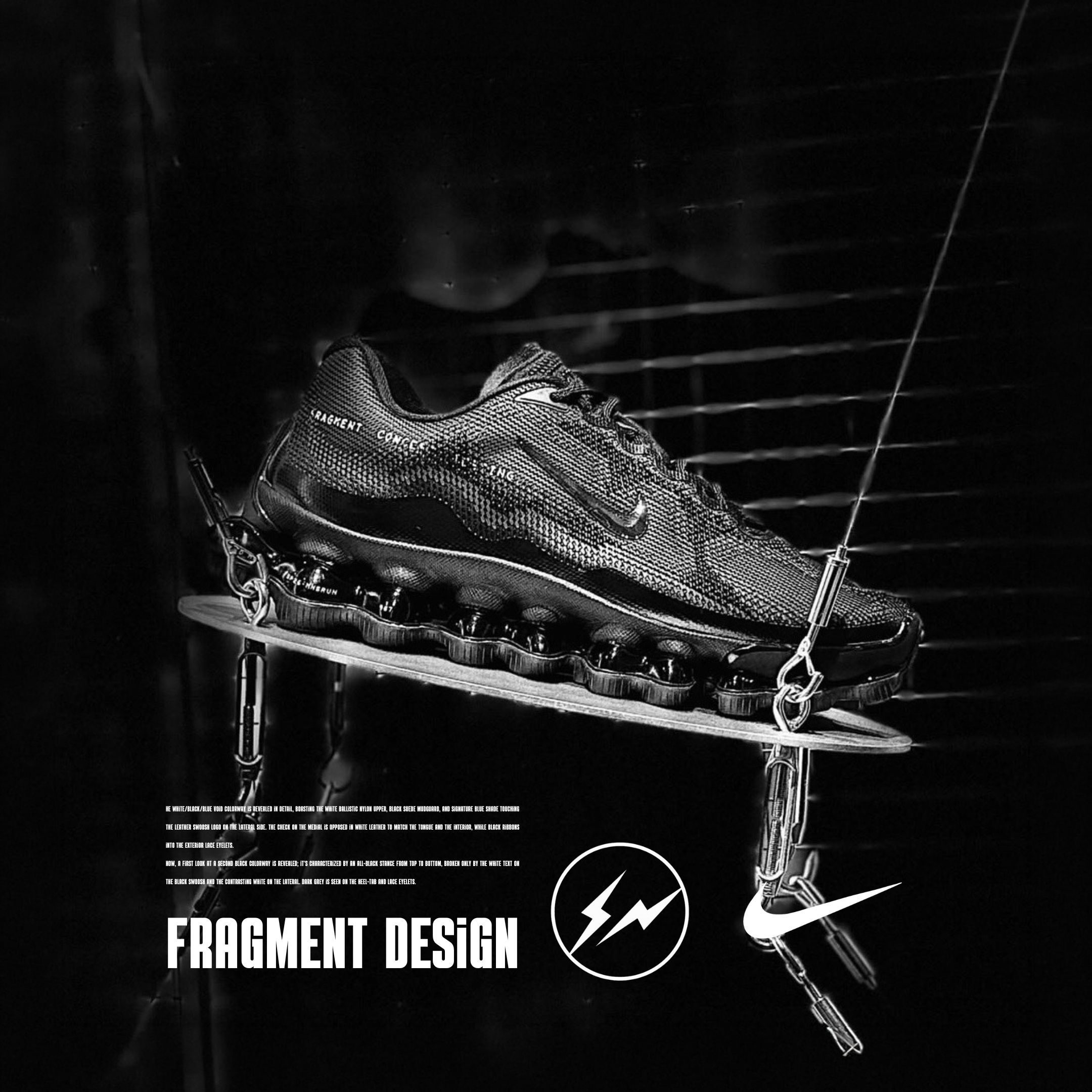 NICEDAY 代購 Fragment design x Nike Air Liquid Max 聯名 藤原浩 黑 閃電 氣墊 IQ8601-001