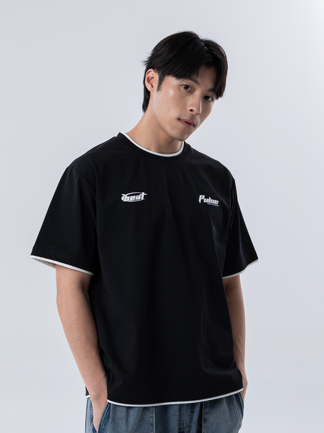 個性英字假兩件